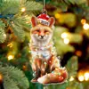 Amazon Nuevo 2026 Navidad Colgante Acrílico Animal Sombrero de Navidad Transfronterizo Decoración Árbol de Navidad Colgante Venta al por Mayor