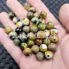 Ágata Antigua Perlas Redondas Jade Perlas Sueltas Ágata Amarilla Flor Negra Perlas Redondas de 10 mm Pulsera DIY Collar Accesorios de Joyería