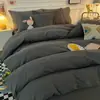 Juego de Sábanas de Color Sólido de Cuatro Piezas, Funda Nórdica, Juego de Ropa de Cama Individual para Dormitorio de Estudiantes de Tres Piezas, Venta al por Mayor, Comercio Exterior, Transfronterizo