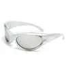 Nuevas Gafas de Sol Y2K con Montura Grande Estilo Futurista Moda Europea Americana ins Deporte Ciclismo Pose Chica Caliente Gafas de Sol Punk