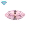 Huagang Gem 5A Olho de Cavalo Em Forma de Zircão Rosa Claro Nu Folha de Pedra Em Forma de Fundo Pontiagudo Artificial CZ Broca Atacado Fábrica