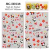 Pegatinas Originales para Uñas de Año Nuevo Pony 5D en Relieve Tridimensional Carpas de la Fortuna Pegatinas para Uñas DIY Decoraciones Estilo Hg