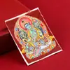 Lienzo Thangka Pintado a Mano con Incrustaciones Doradas Estilo Tíbet con Varios Patrones de los Cinco Señores y Dios Amarillo de la Riqueza, Núcleo de Pintura Thangka, Venta al por Mayor desde Fabricante