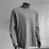 Camiseta Básica Negra Derong para Hombre, Sudadera de Media Cuello Alto Desestructurada con Empalme de Primavera, Camiseta de Manga Larga con Hombro Derecho Americano