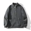 Sudadera con cuello alto para hombre, top casual de manga larga para primavera, otoño e invierno, forrada de polar para abrigar, chaqueta cárdigan con cremallera. 13531