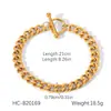 Estilo INS Tendência Fivela de Lontra Aço Inoxidável Moagem Redonda Pulseira Cubana Celebridade da Internet Explosiva Simples Pulseira de Aço Titânio Ouro 18K Pulseira