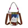 Bolso Casual para Mujer bajo el Brazo 2026 Nuevo Simple Nylon Estampado de Gato Lindo Dibujos Animados Bolso de Hombro Cruzado