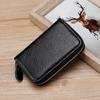 Bolsa para cartões de couro bovino com camada superior explosiva, porta-cartões de couro genuíno, porta-cartões personalizado para homens, conjunto de carteira de identidade com zíper