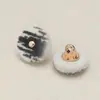 Botones de Resina de Terciopelo para Trajes Tang y Hanfu, Botones Metálicos para Suéteres y Abrigos, Botones Decorativos Redondos Cosidos a Mano, Disponibles en 20 Colores