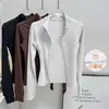 Chaqueta Deportiva de Manga Larga para Correr con Cuello Alto para Mujer, Cintura Adelgazante, Top Versátil para Fitness, Entrenamiento de Pilates, Yoga