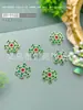 Série de Natal Floco de Neve Liga Joias para Nail Art Acessórios DIY Feitos à Mão Joias de Natal Douradas Prateadas