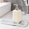 Botella de Gel Hidroalcohólico Tipo Prensa, Botella de Plástico para Ducha, Botella Dispensadora de Alta Gama y Elegante para Ducha y Champú para Baños de Hotel