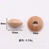 Cor de log contas de ábaco de faia contas espaçadoras disco voador contas de madeira dentes de bebê corrente de chupeta acessórios para joias diy