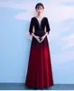 Novo Vestido de Veludo para Performance Coral Feminino, Vestido Longo para Adultos, Estudantes, Meia-Idade e Idosos, Vestido de Performance para Recitação em Competição