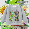 Plantas vs. Ropa Periférica de Zombies Caricatura Pistaplantas Sudadera Infantil Sudadera de Manga Larga Otoño/Invierno Top para Niños