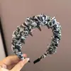 Diadema con Peine Estampado de Leopardo Vintage para Mujer, Diadema de Malla Burbuja con Corona Alta que Hace que la Cara Parezca Más Pequeña, Diadema para Cubrir la Línea del Cabello y Reducir las Arrugas, Pinza para el Cabello, Goma para el Cabello