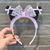 Accesorios para el Cabello Lindos de Princesa Orejas de Gato Malla Moño Tocado Kloomi Dibujos Animados Morado Banda para el Cabello Niñas
