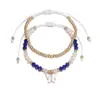 Moda Transfronteriza Europea y Americana Estilo Dulce Sencillo Colgante de Mariposa Cuentas de Resina Pulsera Versátil de Nicho para Mujer Joyería