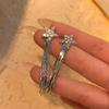 Aretes de borla de circón estrella para mujer 2024 nuevos aretes populares temperamento de alta gama de lujo ligero aretes largos al por mayor