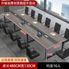 Mesa de Conferência Mesa Longa Mesa Longa Sala de Reuniões Simples e Moderna Mesas e Cadeiras de Escritório Combinações Bancada de Negociação Grande e Pequena