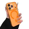 Capa para Celular Iphone17 com Sucção Magnética Névoa de Gelo Semi-Transparente Fosca Anti-Impressão Digital Apple 16 Case Rígido de Alta Qualidade Totalmente Coberto