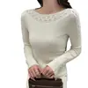 Top de punto calado de ganchillo resistente, estilo verano, top de lana ajustado, disponible en blanco, talla única, caqui y gris
