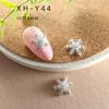 Joyería para uñas transfronteriza serie copo de nieve joyería de aleación arte de uñas navideño invierno simple diamante uña diy atuendo