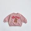 Roupas Infantis Estilo Coreano para Crianças Pequenas e Médias no Outono e Inverno Nova Blusa de Moletom Casual Esportiva com Manga Longa de Desenho Animado para Meninos e Meninas Bebês