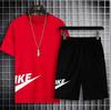 Pantalones cortos de manga corta de verano para hombre, camiseta holgada para entrenamiento de baloncesto, fitness y running, traje deportivo informal