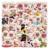 50 Pegatinas de Cerdito Rosa, Lindas Pegatinas de Cerdito para Diario DIY, Decoración de Graffiti, Pegatinas Impermeables para Funda de Teléfono Celular Al por Mayor