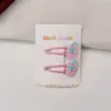 Pinzas para el pelo de dona rosa para niños, Lindas y suaves con el cabello, Pinzas BB para niñas, Gomas para el pelo de caramelo color té con leche, Pasadores, Accesorios para el cabello