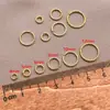 Anel Espiral Banho de Cobre Ouro Real 18K Anel Torcido Simples Anel Aberto Cor Forte Retenção de Cor Pulseira Brincos Anel de Conexão Lote de Flores Material