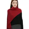 Bufanda Chal de Lana Tejida Nuevo Otoño e Invierno Estilo Coreano Chal Largo Versión con Borlas Moda Versátil Sencillo y Elegante