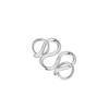 Plata de ley S925 hebilla S hebilla W hebilla M más anillo accesorios para joyería DIY hebilla de conexión para pulsera hebilla geométrica plateada chapada en oro