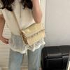 Bolsos para Mujer 2025 Verano Nuevo Estilo Bolso de Paja Elegante Cadena Hombro Bandolera Personalizado Vacaciones en la Playa Bolso Cuadrado Pequeño