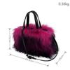 Nova mulher pelúcia tote bolsa imitação raccoon pele europeia e americana crossbody bolsa travesseiro doce cool estilo y2k
