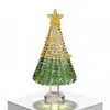 Nuevo Árbol de Navidad Inclinado de 8.5cm Envuelto en Alambre Árbol de Navidad Envuelto en Alambre de Vidrio Zibo Exhibición de Artesanías de Vidrio Navideñas