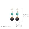 Pendientes Artísticos Retro Asimétricos de Corazón de Joyería Vintage de Segunda Mano Pendientes Trendy Coloridos de Perla de Vidrio Resistentes