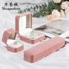 La Primera Elección para Festivales, Caja de Regalo Octagonal Rosa con Hebilla Dorada, Joyero, Caja para Anillos con Patrón de Borde Dorado de Alta Gama