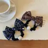 Nueva Diadema de Cuadros con Lazo para Otoño e Invierno Diadema Lujo Accesible Accesorios para el Cabello de Chica Dulce Banda Elástica Diadema para Cola de Caballo en la Parte Posterior de la Cabeza
