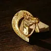 Broche Retro con Forma de Cabeza de Caballo y Herradura para Mujer, Estilo Vintage, Broche Único de Metal con Caballo del Zodiaco para Trajes y Abrigos