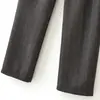 Calça de perna reta de outono, estilo vovó, calça casual solta e versátil, novo modelo outono e inverno 2026, calça longa versátil para mães de meia-idade e idosas