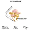 Nueva Serie de Anillos de Acero Inoxidable con Goteo de Aceite de Amazon para Mujer, Anillos Ajustables de Sirena Personalizados, Flores al por Mayor