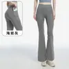 Pantalones de yoga acampanados de doble bolsillo para mujer, adecuados para usar al aire libre en primavera y otoño, nuevo modelo 2026, de cintura alta, que realzan los glúteos, pantalones de yoga acampanados para deportes y fitness