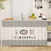 Cortina para Armário Cozinha Tampa Deslizante Fita Mágica Cortina de Porta Sem Furo Cortina de Puxar à Prova de Poeira para Armário Pano de Cobertura