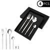 Amazon Aço Inoxidável Português Louça 4 Peças Cross Border Hotel Western Tableware Gift Box Steak Faca Garfo Colher Atacado