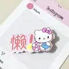 Pinza para el pelo de gato con texto divertido de colores de caramelo de dibujos animados, pinza para el pelo de pato, versátil, dulce, femenina, para el lateral
