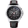 Reloj de Hombre Megir 1010g Reloj Deportivo Falso Tres Ojos Luminoso Reloj de Hombre Producto Nuevo Transfronterizo