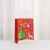 Bolsa de Tote de Papel Kraft Navideña Bolsa Roja para Regalo Nochebuena Empaque de Regalo de Año Nuevo Bolsa de Papel Bolsa para Dulces En Stock