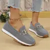 Zapatos de mujer talla grande transfronterizos de Amazon 2025 nuevo modelo zapatillas para todas las estaciones de corte bajo de moda para mujer talla 43